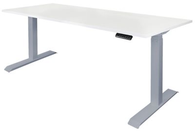Bureau assis-debout électrique Ototo | LxP 1400 x 800 mm | Boutons de mémorisation | Blanc | Piètement noir | Novigami